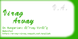 virag arvay business card